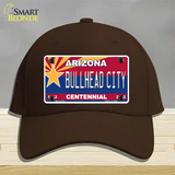 Arizona Centennial Bullhead City Novelty License Plate Hat Cotton / Dark Brown
