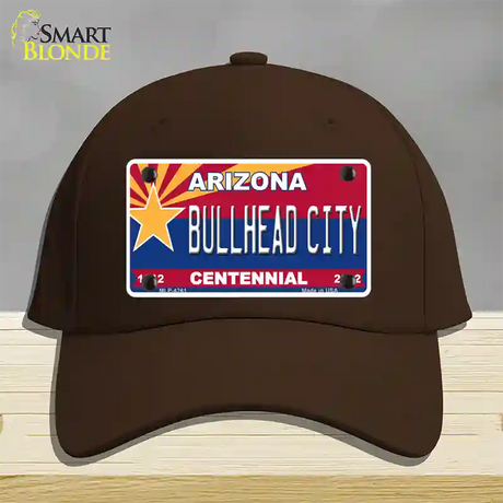 Arizona Centennial Bullhead City Novelty License Plate Hat Cotton / Dark Brown