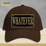 Whatever Novelty License Plate Hat Cotton / Dark Brown