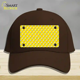 Yellow Polka Dot Novelty License Plate Hat Cotton / Dark Brown