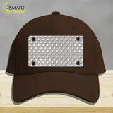 Grey Polka Dot Novelty License Plate Hat Cotton / Dark Brown