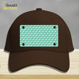 Mint Polka Dot Novelty License Plate Hat Cotton / Dark Brown