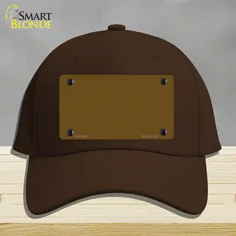 Brown Solid Novelty License Plate Hat Cotton / Dark Brown