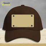 Gold Solid Novelty License Plate Hat Cotton / Dark Brown