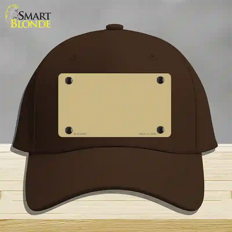 Gold Solid Novelty License Plate Hat Cotton / Dark Brown