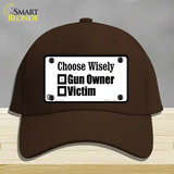 Choose Wisely Novelty License Plate Hat Cotton / Dark Brown