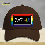 NO H8 Novelty License Plate Hat Cotton / Dark Brown