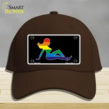 Mud Flap Girl Novelty License Plate Hat Cotton Dark Brown