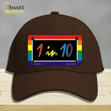 1 In 10 Novelty License Plate Hat Cotton / Dark Brown