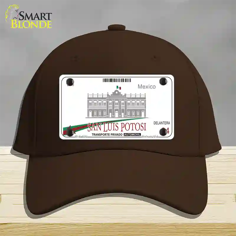 San Luis Potosi Mexico Novelty License Plate Hat Cotton / Dark Brown