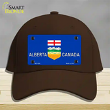 Alberta Canada Novelty License Plate Hat Cotton / Dark Brown