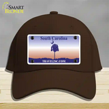 South Carolina Blank Novelty License Plate Hat Cotton / Dark Brown