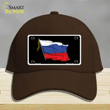 Russian Waving Flag Novelty License Plate Hat Cotton / Dark Brown
