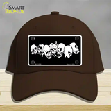 Skulls Novelty License Plate Hat Cotton / Dark Brown