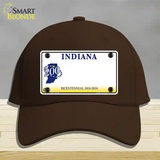 Indiana State Bicentennial Novelty License Plate Hat Cotton / Dark Brown