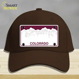 Colorado State Blank Novelty License Plate Hat Cotton / Dark Brown