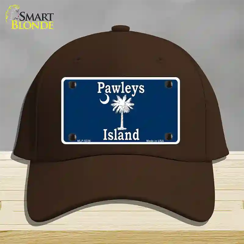 Pawleys Island Blue Novelty License Plate Hat Cotton / Dark Brown