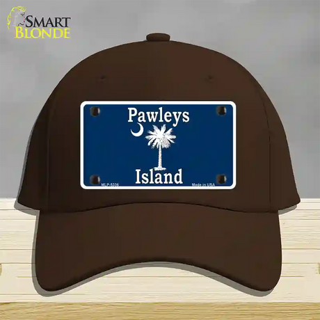 Pawleys Island Blue Novelty License Plate Hat Cotton / Dark Brown