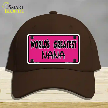 Worlds Greatest Nana Novelty License Plate Hat Cotton / Dark Brown