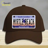 Myrtle Beach South Carolina Novelty License Plate Hat Cotton / Dark Brown