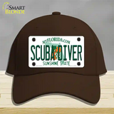 Scuba Diver Florida Novelty License Plate Hat Cotton / Dark Brown