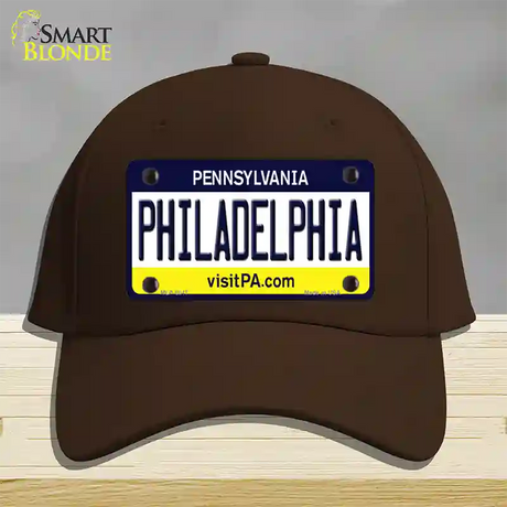 Philadelphia Pennsylvania State Novelty License Plate Hat Cotton / Dark Brown