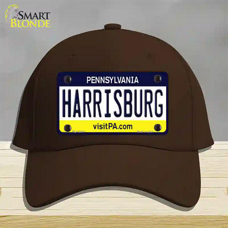 Harrisburg Pennsylvania State Novelty License Plate Hat Cotton / Dark Brown