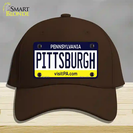 Pittsburgh Pennsylvania State Novelty License Plate Hat Cotton / Dark Brown