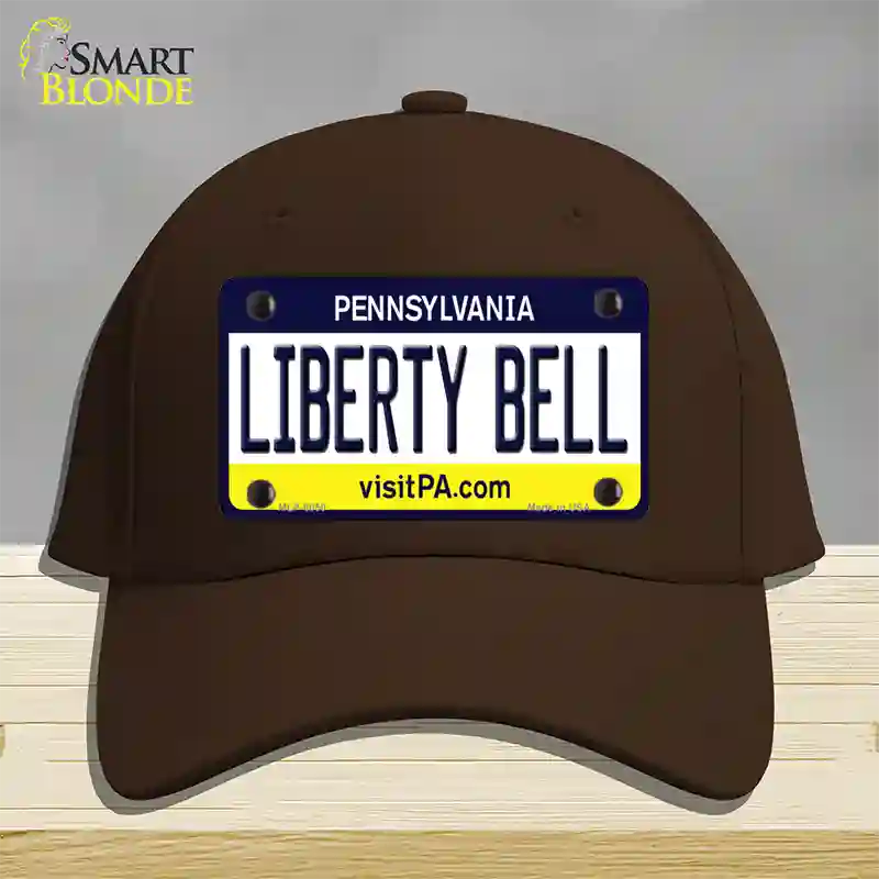 Liberty Bell Pennsylvania State Novelty License Plate Hat Cotton / Dark Brown