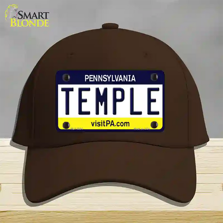 Temple Pennsylvania State Novelty License Plate Hat Cotton / Dark Brown