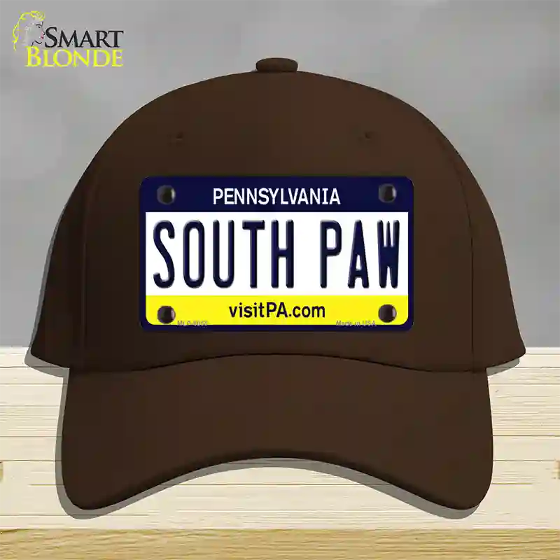 South Paw Pennsylvania State Novelty License Plate Hat Cotton / Dark Brown