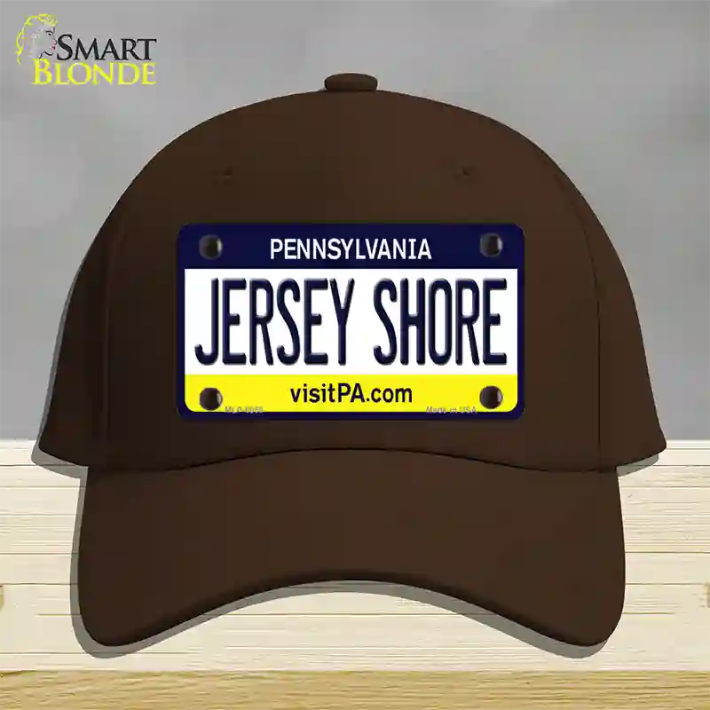Jersey Shore Pennsylvania State Novelty License Plate Hat Cotton / Dark Brown