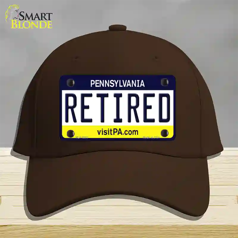 Retired Pennsylvania State Novelty License Plate Hat Cotton / Dark Brown