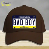 Bad Boy Pennsylvania State Novelty License Plate Hat Cotton / Dark Brown