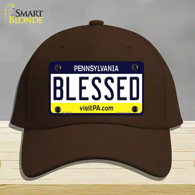 Blessed Pennsylvania State Novelty License Plate Hat Cotton / Dark Brown