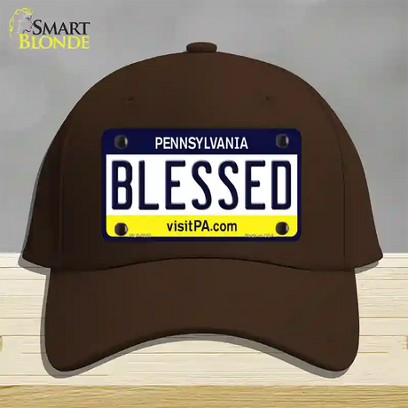 Blessed Pennsylvania State Novelty License Plate Hat Cotton / Dark Brown