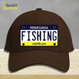 Fishing Pennsylvania State Novelty License Plate Hat Cotton / Dark Brown