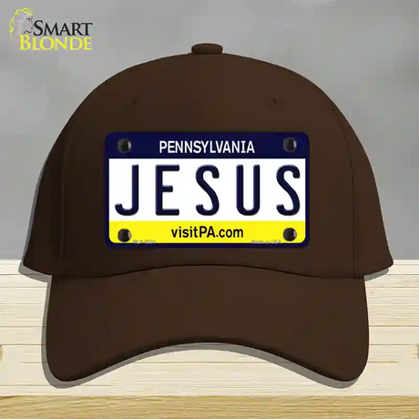 Jesus Pennsylvania State Novelty License Plate Hat Cotton / Dark Brown
