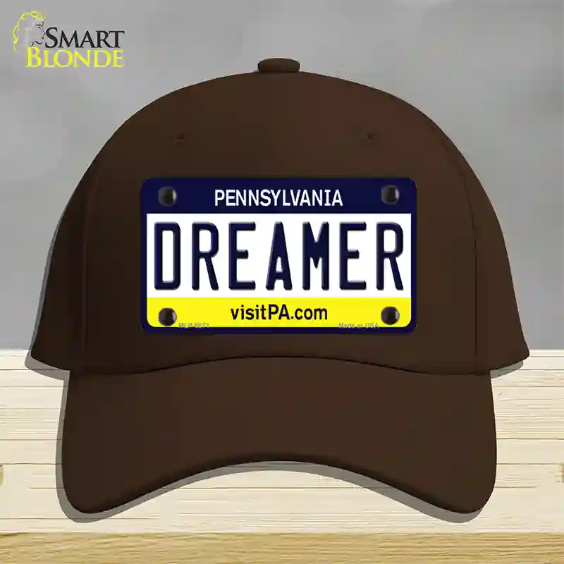 Dreamer Pennsylvania State Novelty License Plate Hat Cotton / Dark Brown
