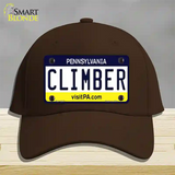 Climber Pennsylvania State Novelty License Plate Hat Cotton / Dark Brown