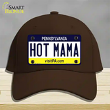 Hot Mama Pennsylvania State Novelty License Plate Hat Cotton / Dark Brown