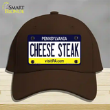 Cheese Steak Pennsylvania State Novelty License Plate Hat Cotton / Dark Brown