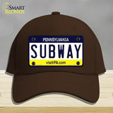 Subway Pennsylvania State Novelty License Plate Hat Cotton / Dark Brown