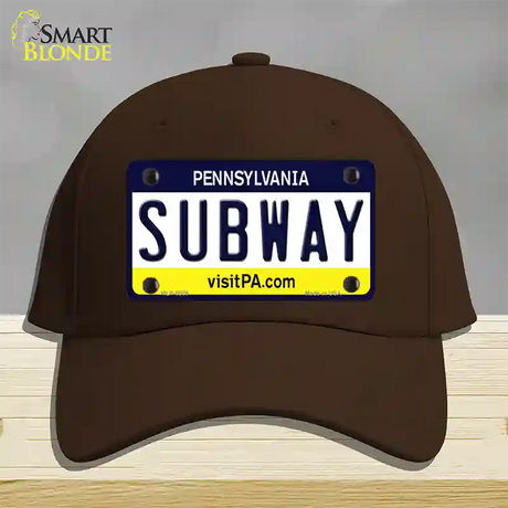 Subway Pennsylvania State Novelty License Plate Hat Cotton / Dark Brown