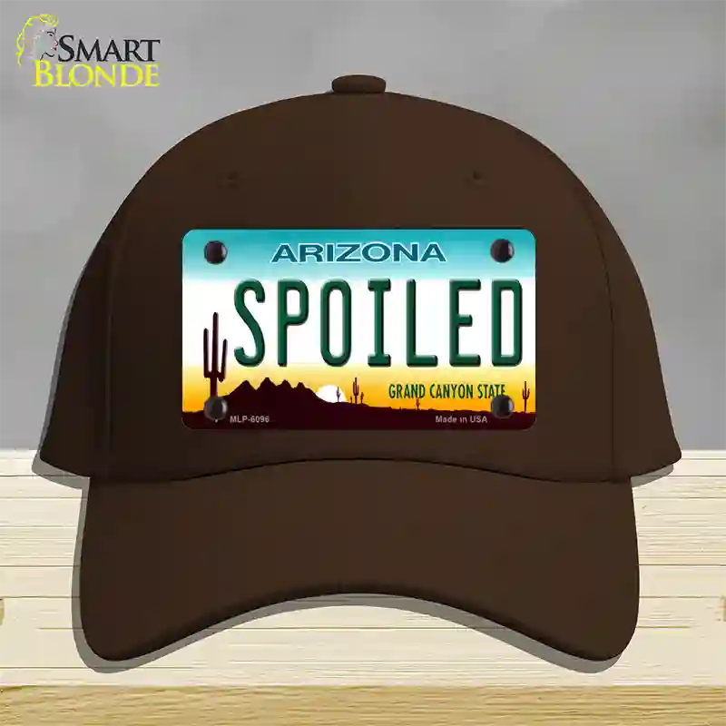 Arizona Spoiled Novelty License Plate Hat Cotton / Dark Brown