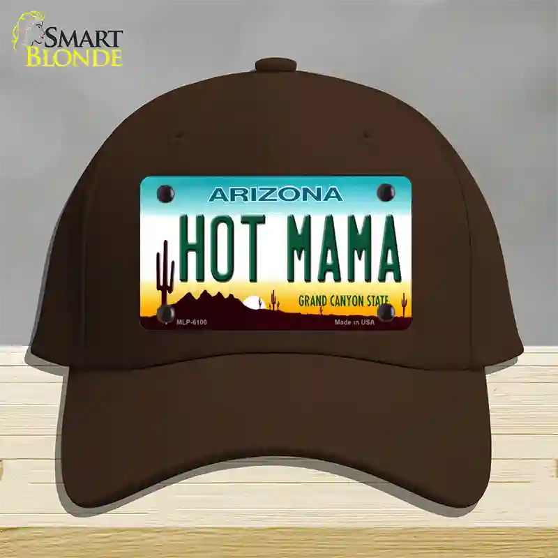 Arizona Hot Mama Novelty License Plate Hat Cotton / Dark Brown
