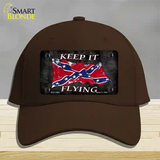 Confederate Keep It Flying Novelty License Plate Hat Cotton / Dark Brown