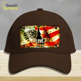 Idaho Love Novelty License Plate Hat Cotton / Dark Brown