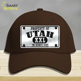 Property Of Utah Novelty License Plate Hat Cotton / Dark Brown