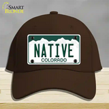 Native Colorado Novelty License Plate Hat Cotton / Dark Brown